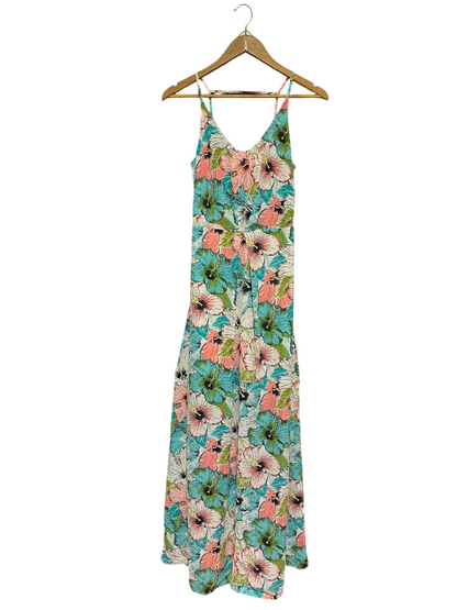 H&M |S| BUST 15| B24| PREMIUM TROPICAL HIBISCUS PRINT MAXI DRESS