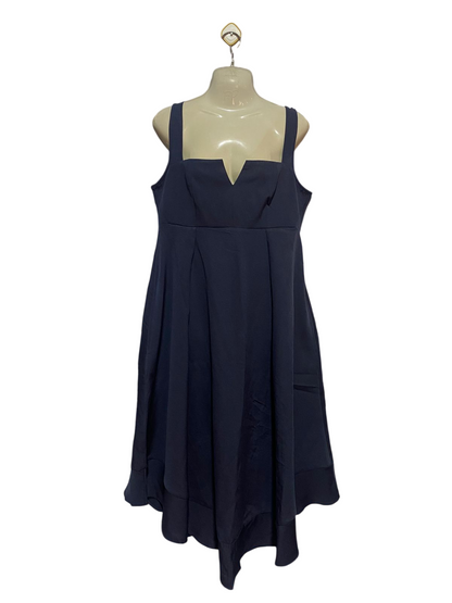 |L| BUST 18| B24| PREMIUM NAVY BLUE PLEATED A-LINE DRESS