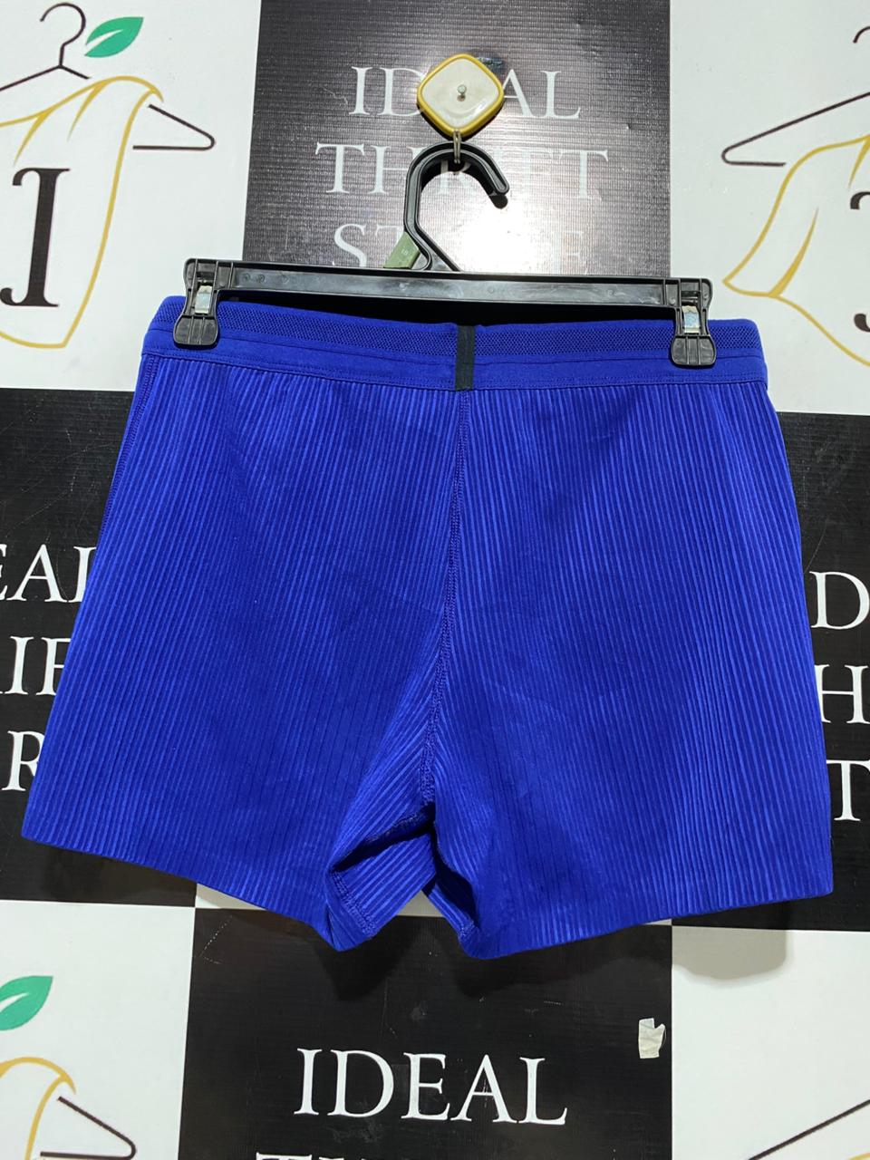 NIKE |M| WAIST 27| B25| WOMEN'S VAPORKNIT DEEP ROYAL BLUE STRETCH RUNNING SHORTS