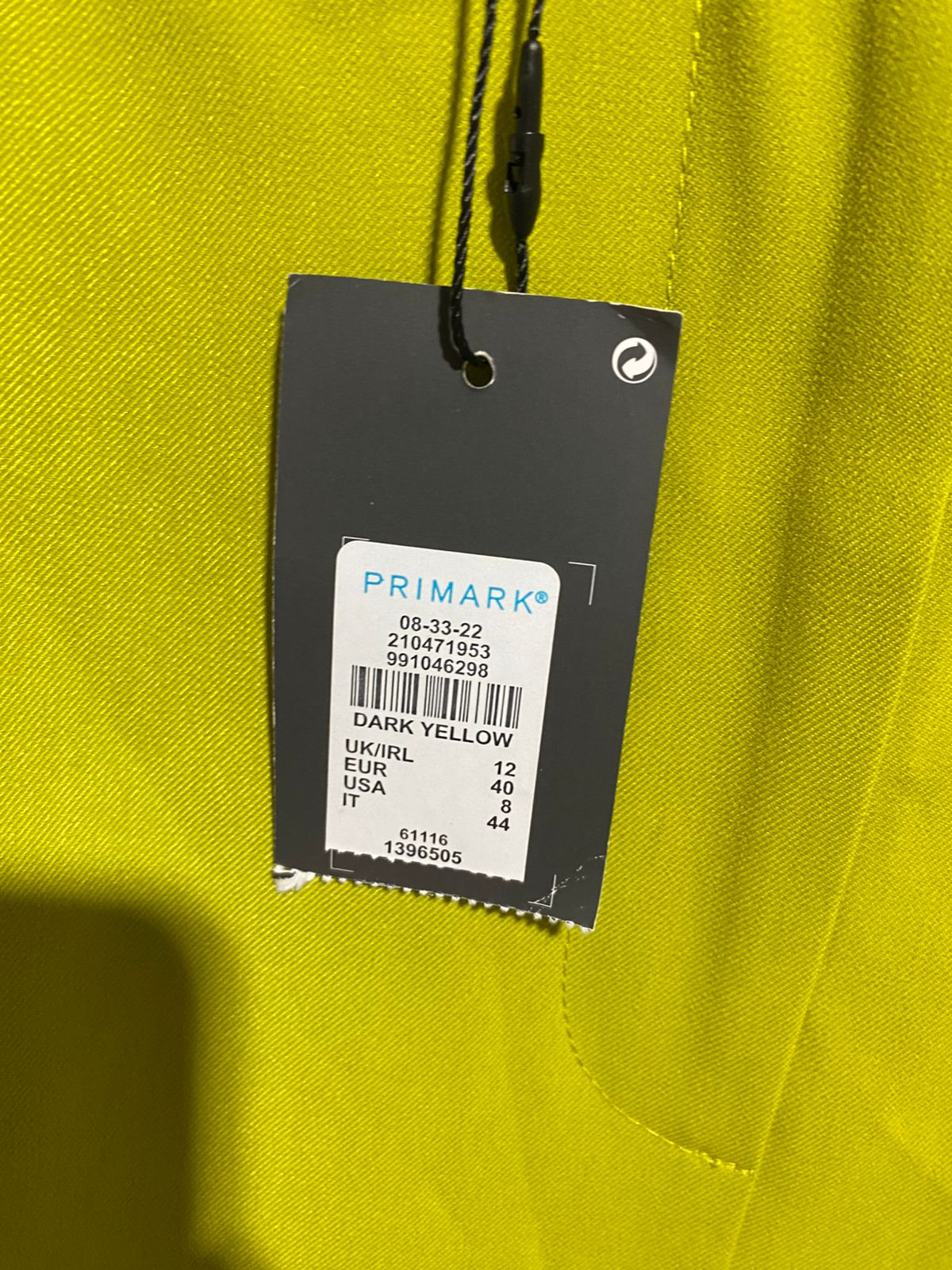 PRIMARK |L| B25| WOMEN'S PREMIUM CHARTREUSE LIME TWO-PIECE OVERSIZED BLAZER AND TROUSER SUIT SET