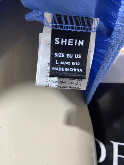 SHEIN |L| B25| WOMEN'S PERIWINKLE BLUE TEXTURED TWO-PIECE HALTER TOP AND MAXI SKIRT SET