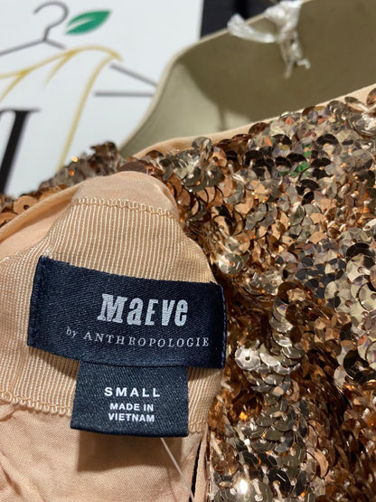 MAEVE |M| BUST 19| B25| WOMEN'S LUXURY ROSE GOLD SEQUIN TIERED MIDI DRESS