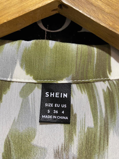 SHEIN CURVE |S| BUST 20| B24| PREMIUM ABSTRACT PRINT LONG SLEEVE MAXI DRESS