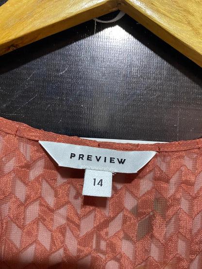 PREVIEW |L| BUST 20| B24| PREMIUM TEXTURED GEOMETRIC PRINT BLOUSE