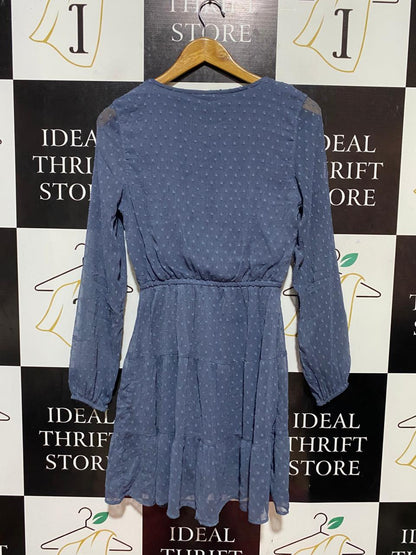 H&M |S| BUST 16| B24| PREMIUM SWISS DOT TIERED MINI DRESS