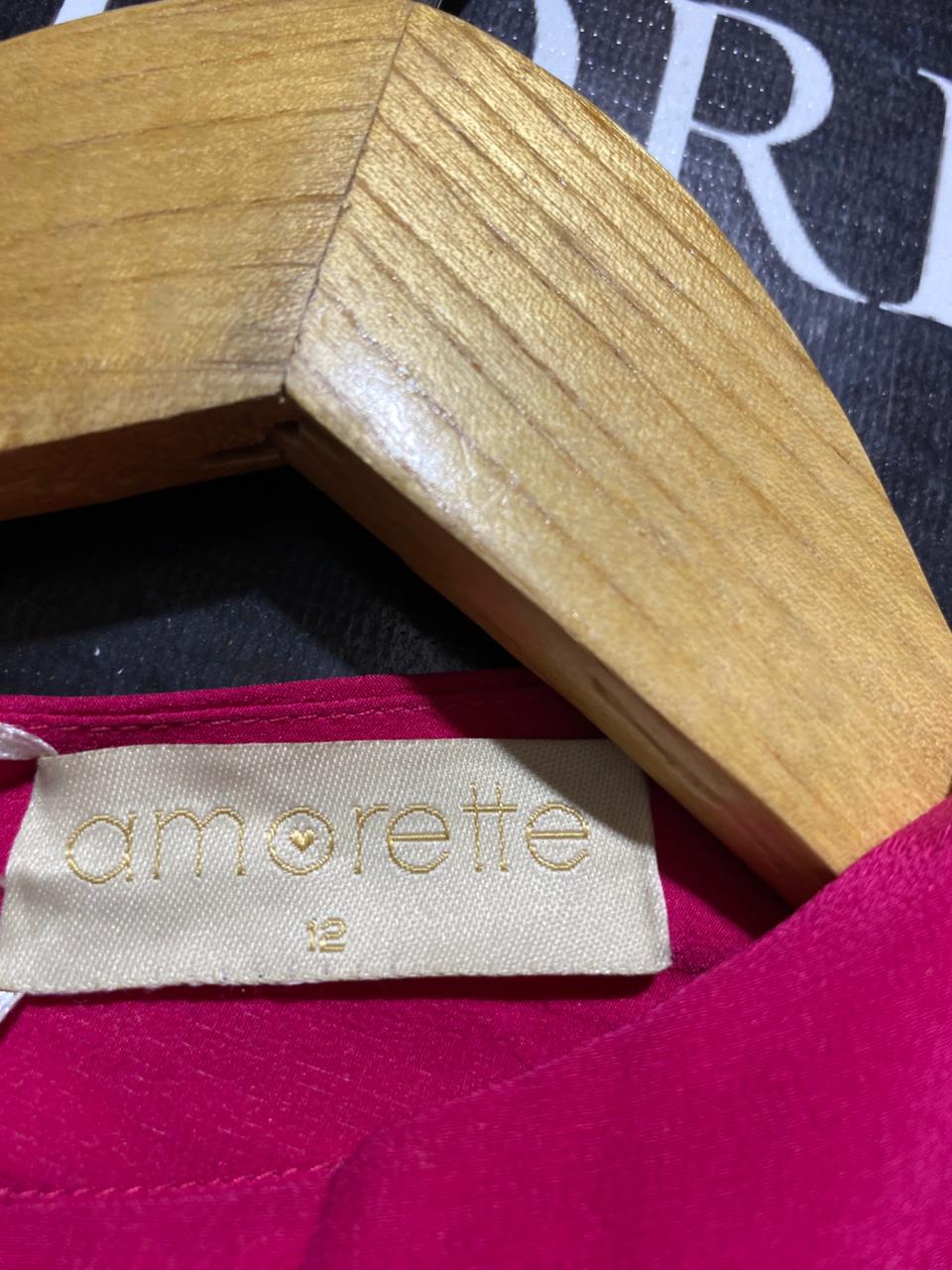 AMORETTE |M| BUST 18| B24| PREMIUM HOT PINK HIGH-NECK MINI DRESS