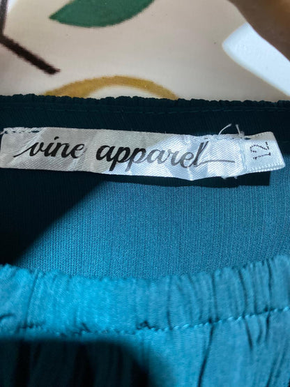 VINE APPAREL |M| BUST 14| B24| PREMIUM EMERALD GREEN TIERED RUFFLE MAXI DRESS
