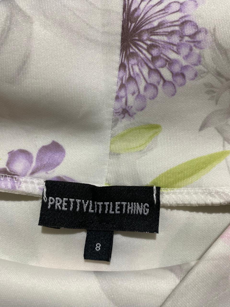 PRETTYLITTLE THING |S| BUST 15| B24| PREMIUM OFF-SHOULDER FLORAL BODYCON MIDI DRESS