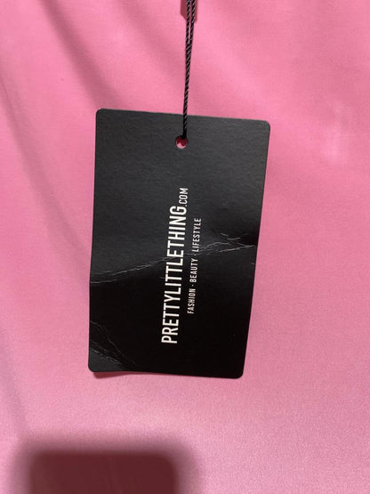PRETTYLITTLE THING |M| BUST 17| B24| PREMIUM DRAPED BUBBLEGUM PINK CAMI MAXI DRESS