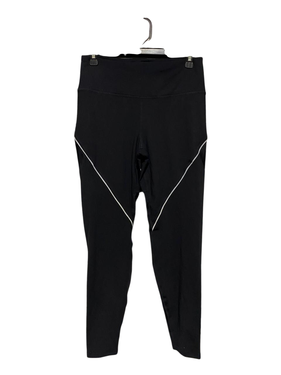 H&M |M| WAIST 28| B25| WOMEN'S HIGH-RISE TRAINING TIGHTS – STEALTH BLACK WITH WHITE PIPING