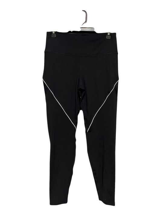 H&M |M| WAIST 28| B25| WOMEN'S HIGH-RISE TRAINING TIGHTS – STEALTH BLACK WITH WHITE PIPING
