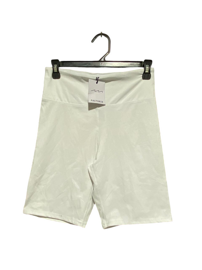 FACTORIE |S| WAIST 26| B25| WOMEN'S HIGH-RISE BIKER SHORTS – ARCTIC WHITE
