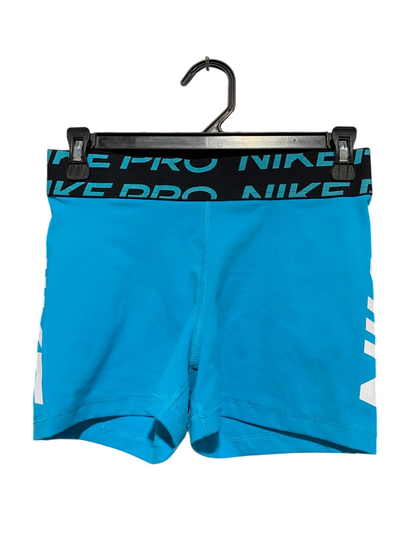 NIKE PRO |M| WAIST 27| B25| WOMEN'S PERFORMANCE TRAINING SHORTS – CYAN BLUE