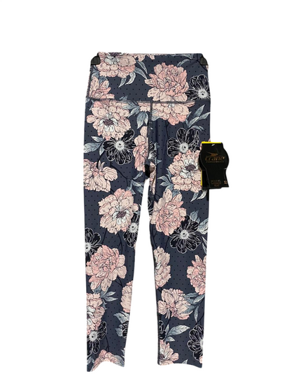 CRANE |XS| WAIST 23| B25| PERFORMANCE WOMEN'S 7/8 FITNESS TIGHTS – FLORAL PRINT