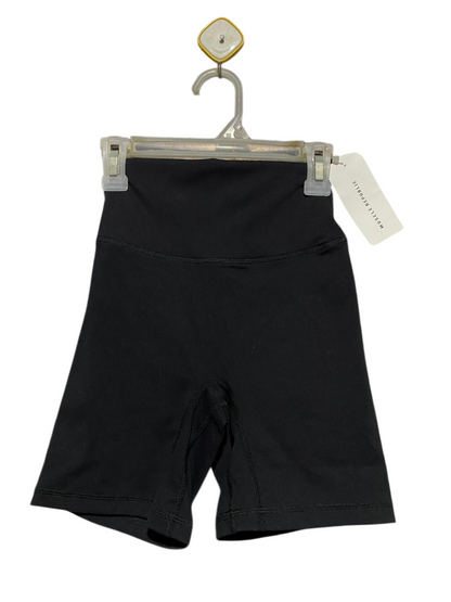 MUSCLE REPUBLIC |XXS| WAIST 18| B25| WOMEN'S HIGH-WAISTED BIKER SHORTS – CORE BLACK