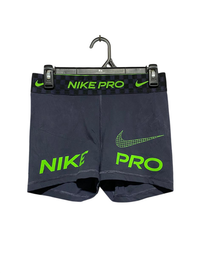 NIKE PRO |M| WAIST 28| B25| WOMEN'S PERFORMANCE TRAINING SHORTS – VOLT GREEN & BLACK
