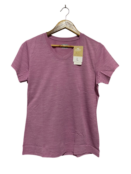 CRANE |L| BUST 19| B25| PERFORMANCE MERINO WOOL SHORT SLEEVE TEE - MAUVE