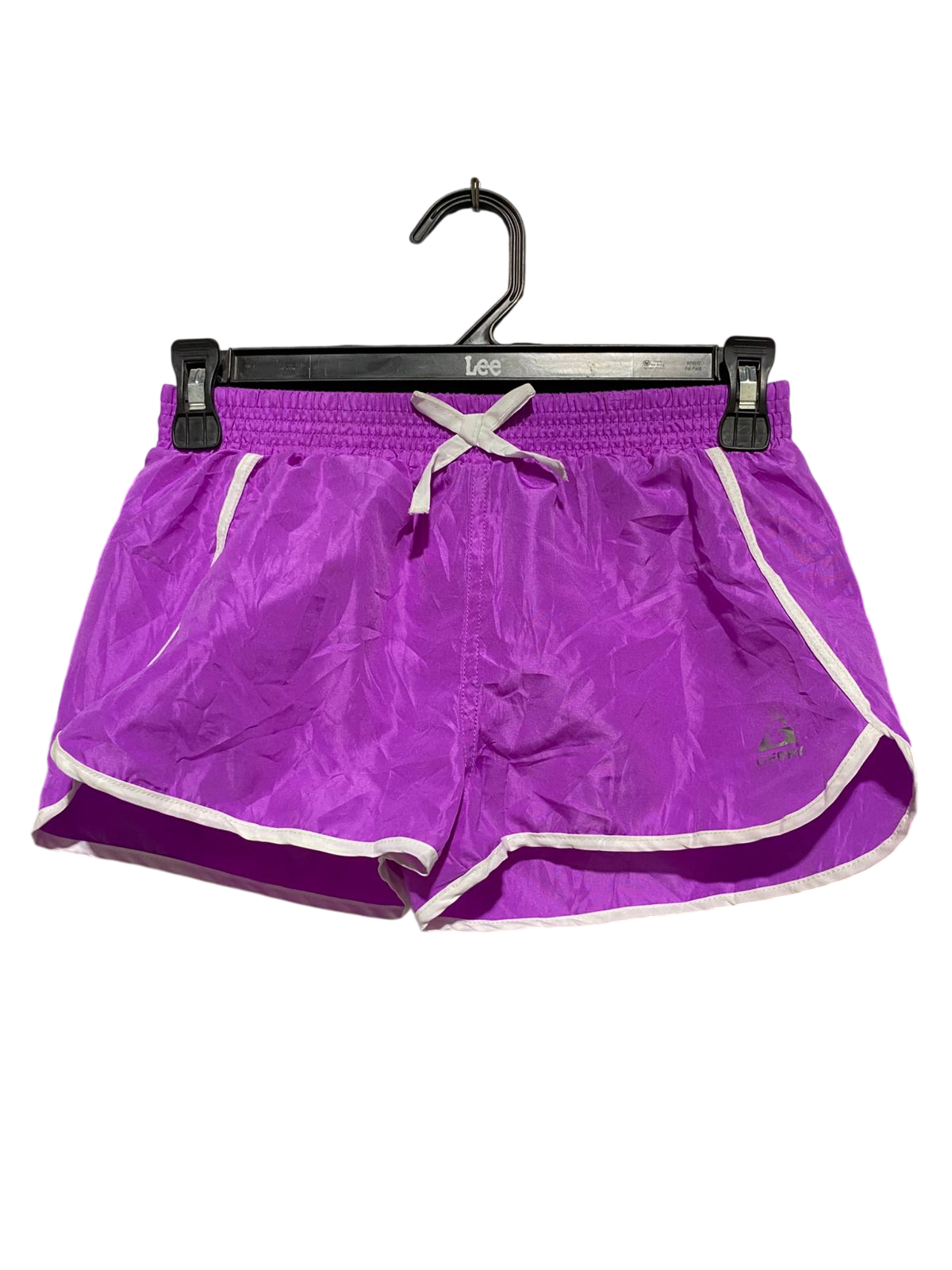 GERRY |XS| WAIST 24| B25| WOMEN'S QUICK-DRY PERFORMANCE RUNNING SHORTS - PURPLE/WHITE