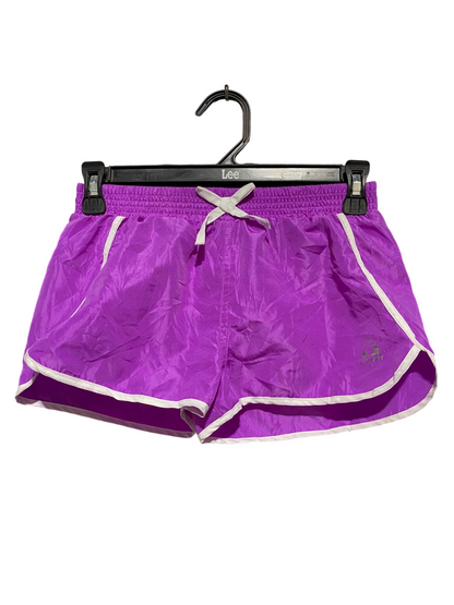 GERRY |XS| WAIST 24| B25| WOMEN'S QUICK-DRY PERFORMANCE RUNNING SHORTS - PURPLE/WHITE
