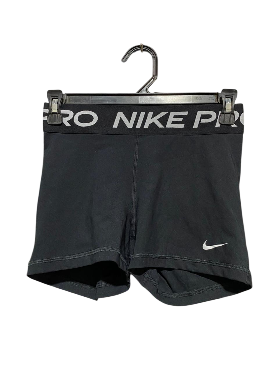 NIKE |S| WAIST 26| B25| PRO WOMEN'S 3" TRAINING SHORTS - BLACK/SILVER
