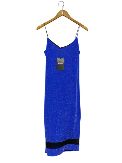 MISS LOOK |M| BUST 15| B25| COBALT BLUE SHIMMER MIDI DRESS  GLAMOROUS PARTYWEAR