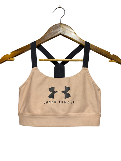 UNDER ARMOUR |XS| BUST 12| B25| MID-IMPACT SPORTS BRA – PREMIUM NUDE & BLACK ACTIVEWEAR