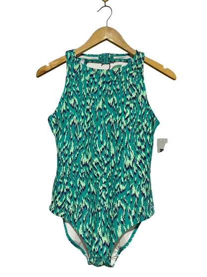 F&F |M| BUST 15| B25| CONTEMPORARY ANIMAL PRINT ONE-PIECE SWIMSUIT – HIGH-NECK DESIGN