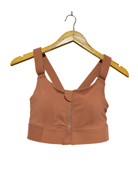 |L| BUST 14| C1| HIGH-IMPACT ZIP-FRONT SPORTS BRA