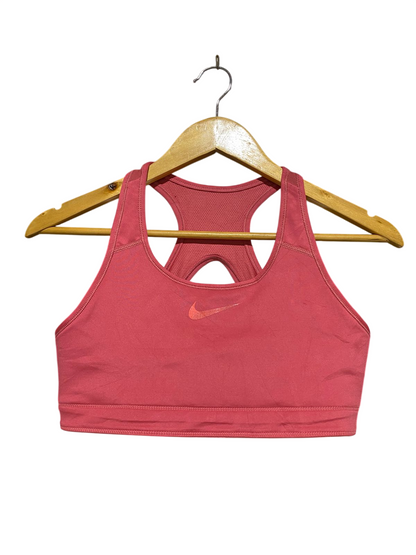 NIKE |L| BUST 15| C1| WOMEN'S DRI-FIT SWOOSH MEDIUM-SUPPORT RACERBACK SPORTS BRA – CORAL PINK