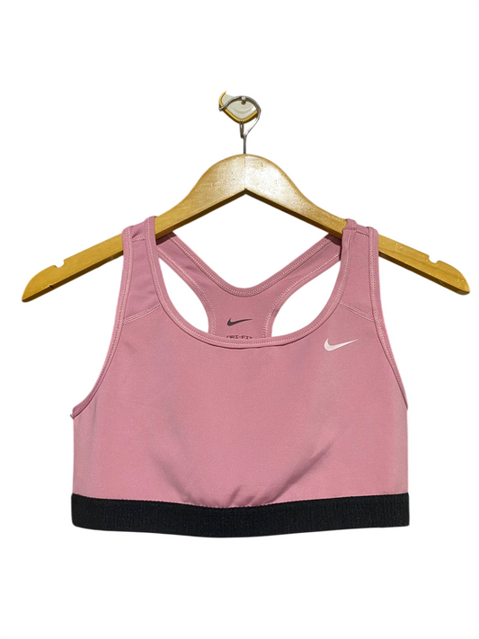 NIKE |XL| BUST 14| C1| WOMEN'S DRI-FIT SWOOSH MEDIUM-SUPPORT SPORTS BRA – DUSTY PINK