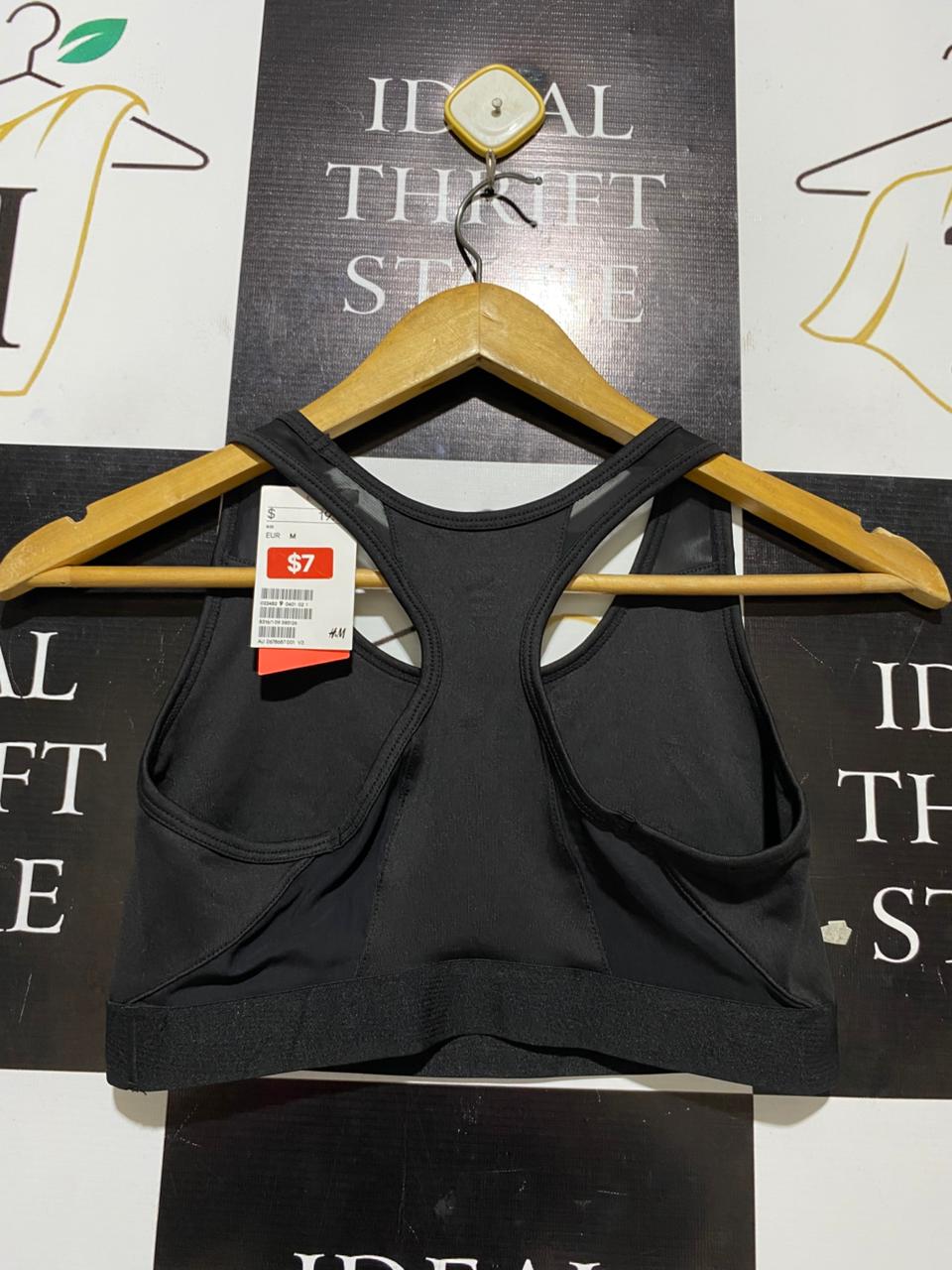 H&M |M| BUST 14| C1| SPORT MEDIUM SUPPORT RACERBACK SPORTS BRA – BLACK
