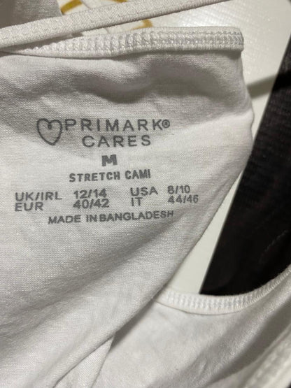 PRIMARK CARES |M| BUST 16| C1| PREMIUM COTTON SPAGHETTI STRAP CAMISOLE – ESSENTIAL WHITE