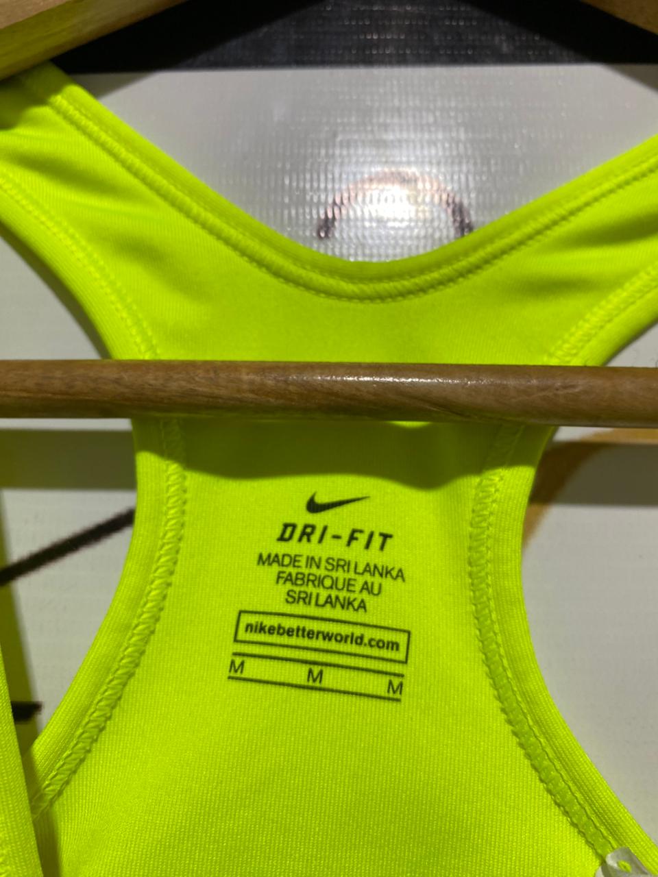 NIKE |M| BUST 14| C1| DRI-FIT NEON LIME SPORTS BRA