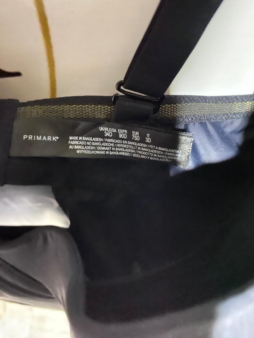 PRIMARK |M| BUST 16| B25| PREMIUM BLACK UNDERWIRED BODYSUIT