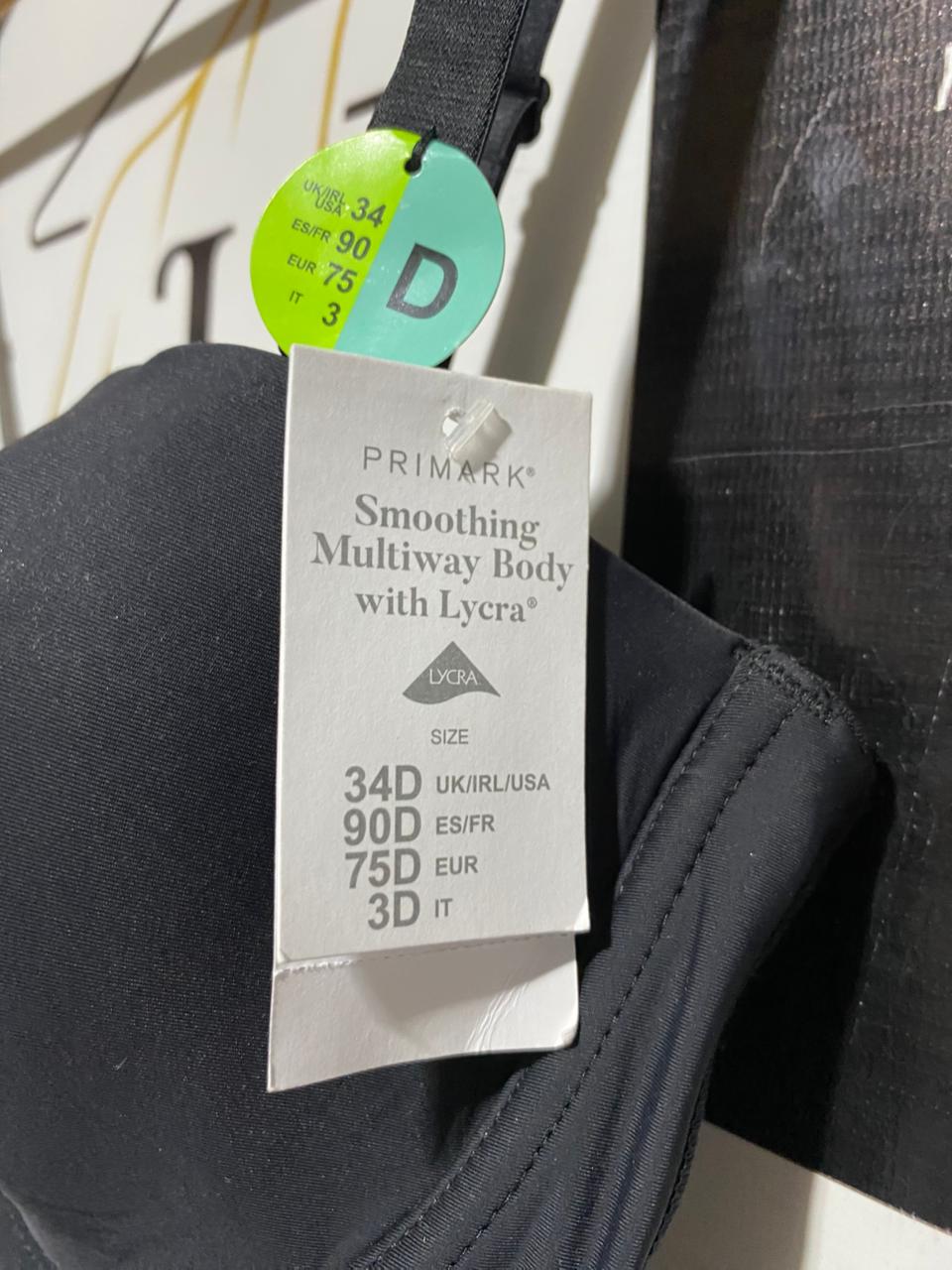 PRIMARK |M| BUST 16| B25| PREMIUM BLACK UNDERWIRED BODYSUIT