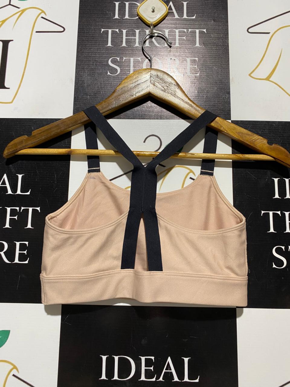 UNDER ARMOUR |XS| BUST 12| B25| MID-IMPACT SPORTS BRA – PREMIUM NUDE & BLACK ACTIVEWEAR