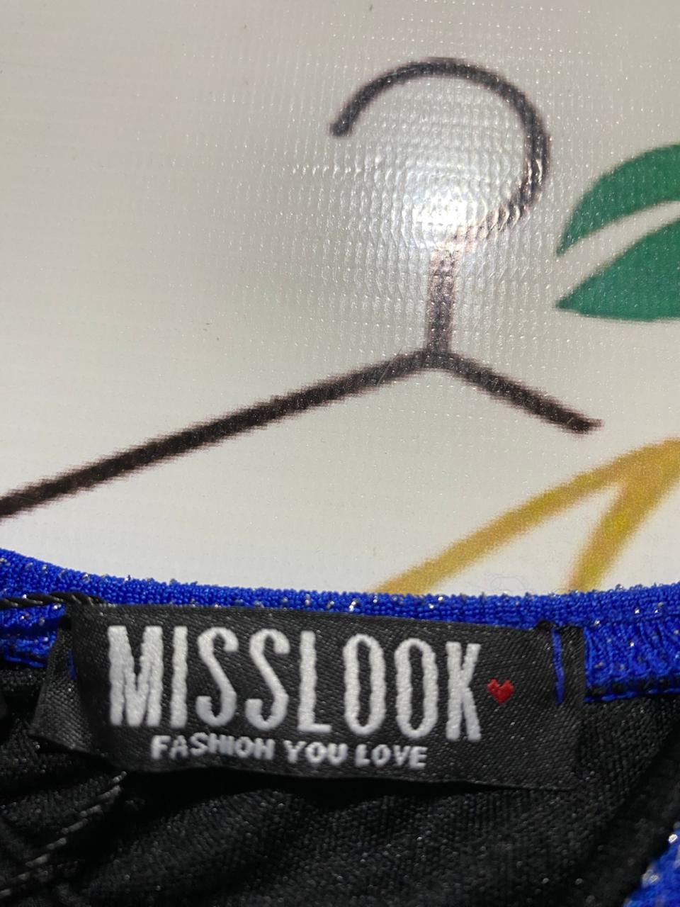 MISS LOOK |M| BUST 15| B25| COBALT BLUE SHIMMER MIDI DRESS  GLAMOROUS PARTYWEAR
