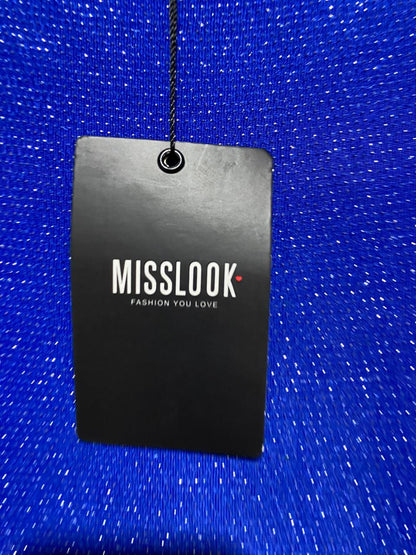 MISS LOOK |M| BUST 15| B25| COBALT BLUE SHIMMER MIDI DRESS  GLAMOROUS PARTYWEAR
