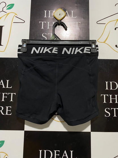 NIKE |S| WAIST 26| B25| PRO WOMEN'S 3" TRAINING SHORTS - BLACK/SILVER