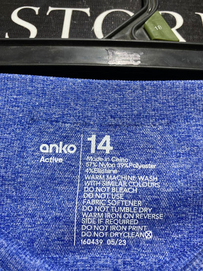 ANKO ACTIVE |M| WAIST 28| B25| PREMIUM HIGH-WAISTED SEAMLESS LEGGINGS - ROYAL BLUE MARL