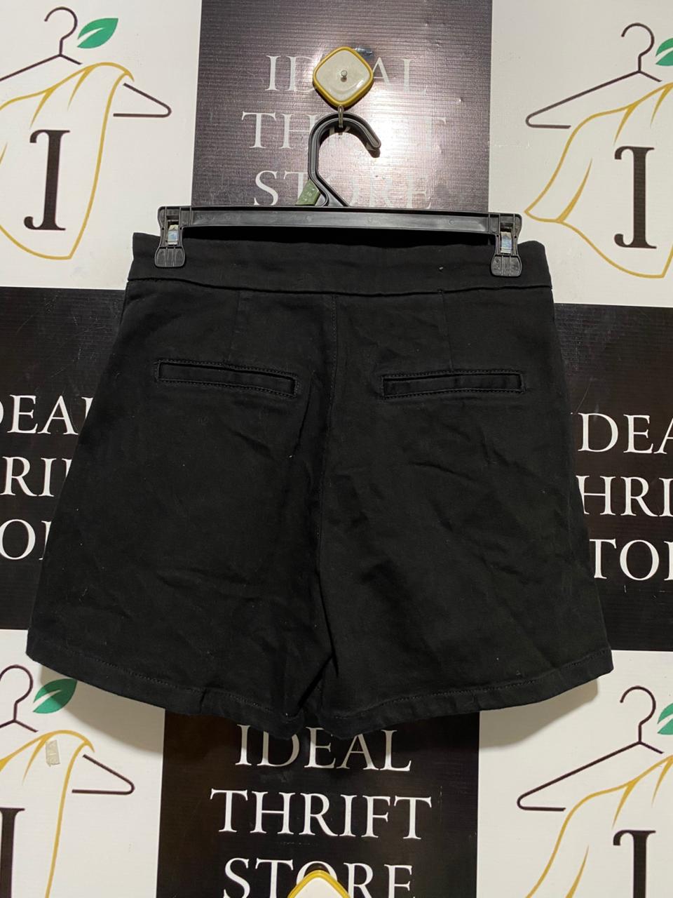 NEXT |XS| WAIST 24| B25| GENERATION HIGH-WAISTED BUTTON-FRONT SHORTS - BLACK