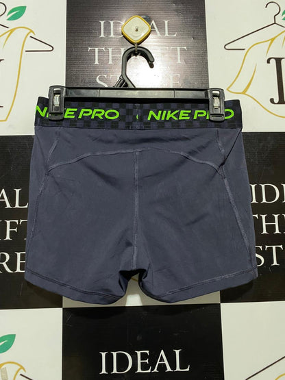NIKE PRO |M| WAIST 28| B25| WOMEN'S PERFORMANCE TRAINING SHORTS – VOLT GREEN & BLACK