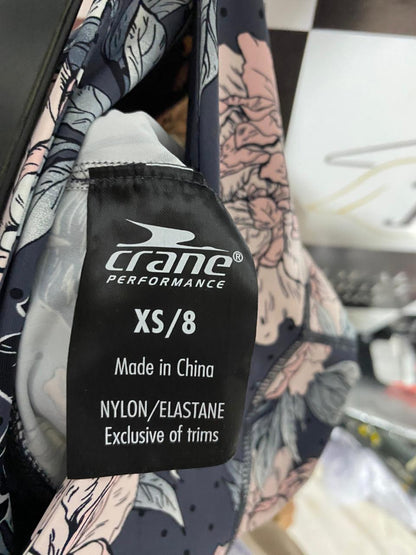 CRANE |XS| WAIST 23| B25| PERFORMANCE WOMEN'S 7/8 FITNESS TIGHTS – FLORAL PRINT