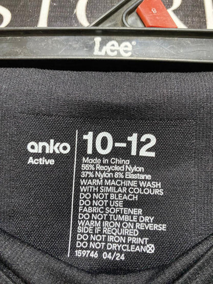 ANKO ACTIVE |S| WAIST 26| B25| WOMEN'S HIGH-WAISTED SEAMLESS LEGGINGS – CORE BLACK