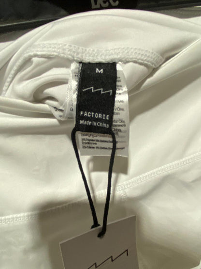 FACTORIE |S| WAIST 26| B25| WOMEN'S HIGH-RISE BIKER SHORTS – ARCTIC WHITE