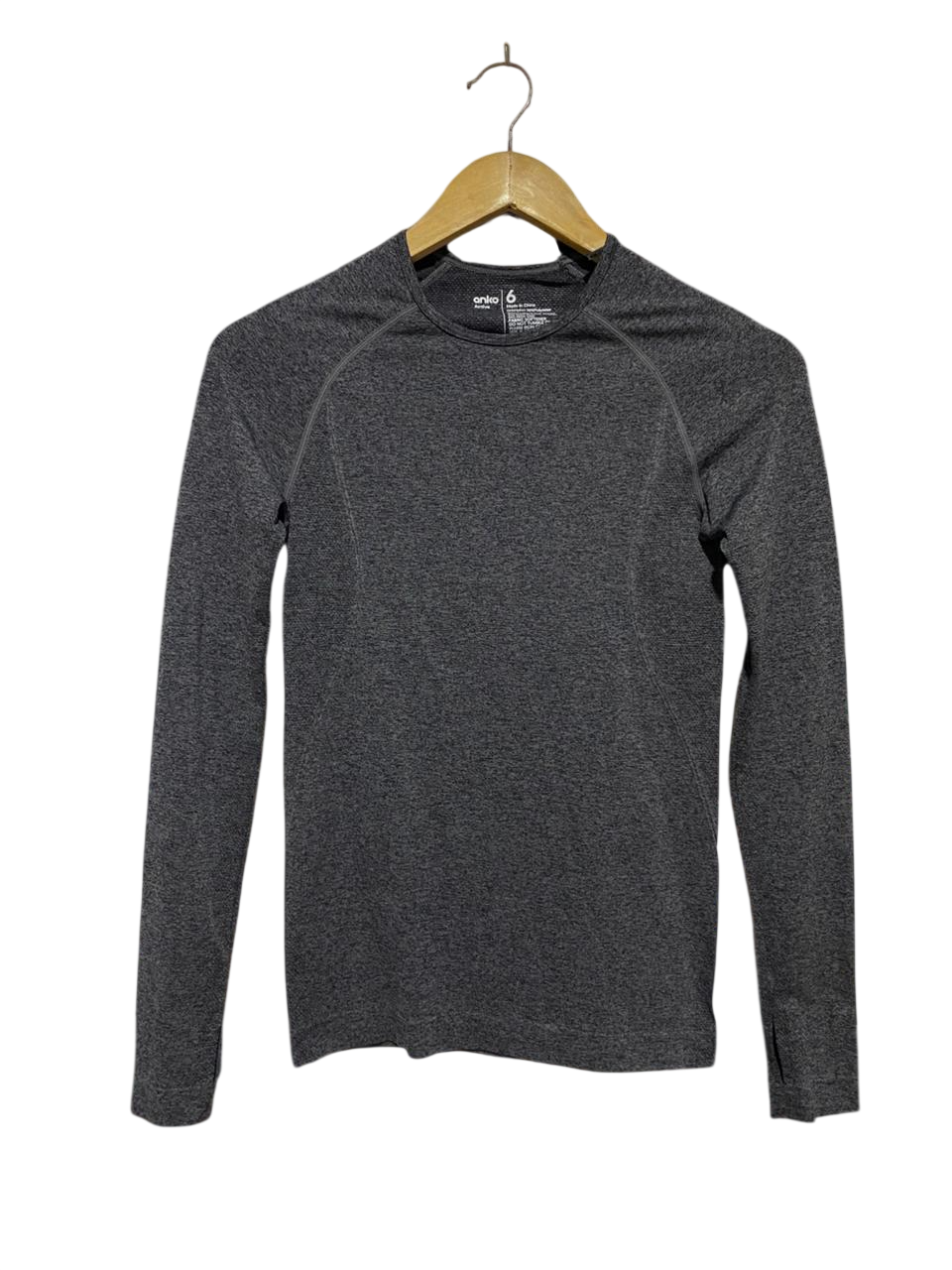 ANKO |S| BUST 14| B26| GREY MARL LONG SLEEVE PERFORMANCE TOP