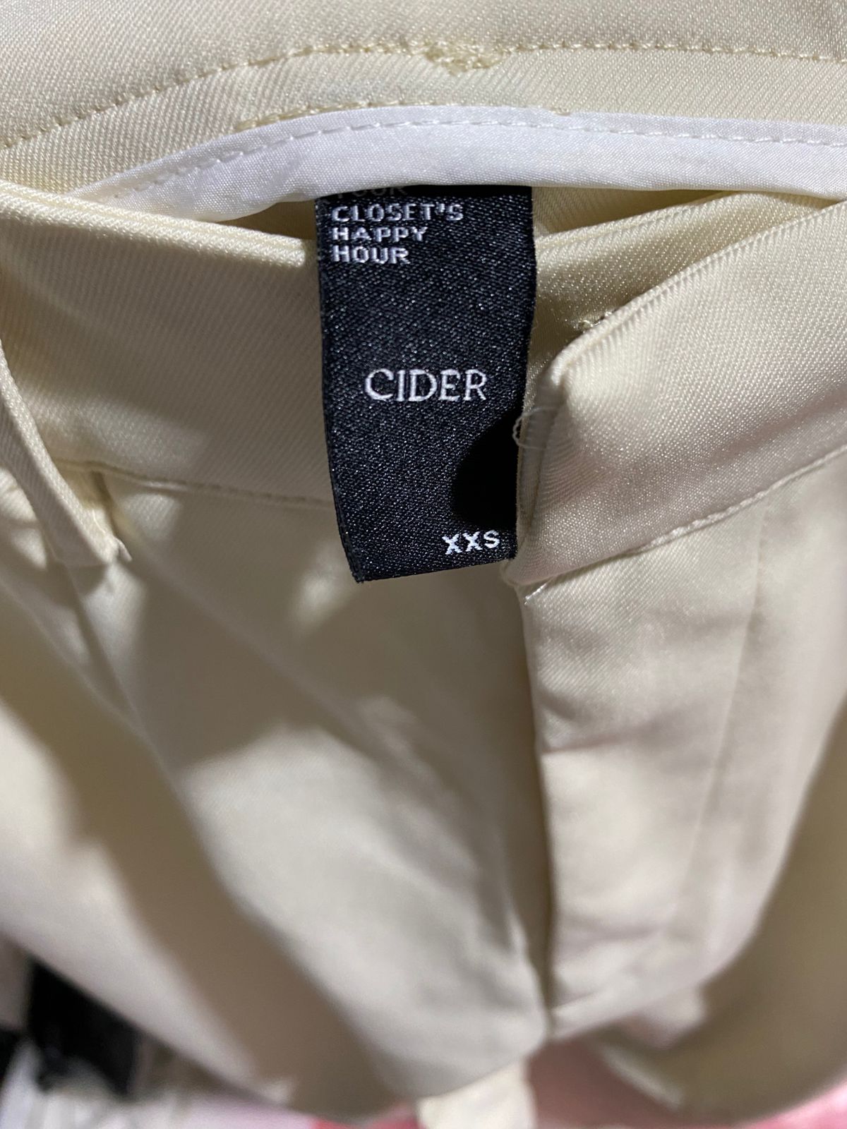 CIDER |XS| WAIST 25| B26| CHIC CREAM TAILORED WIDE-LEG TROUSERS