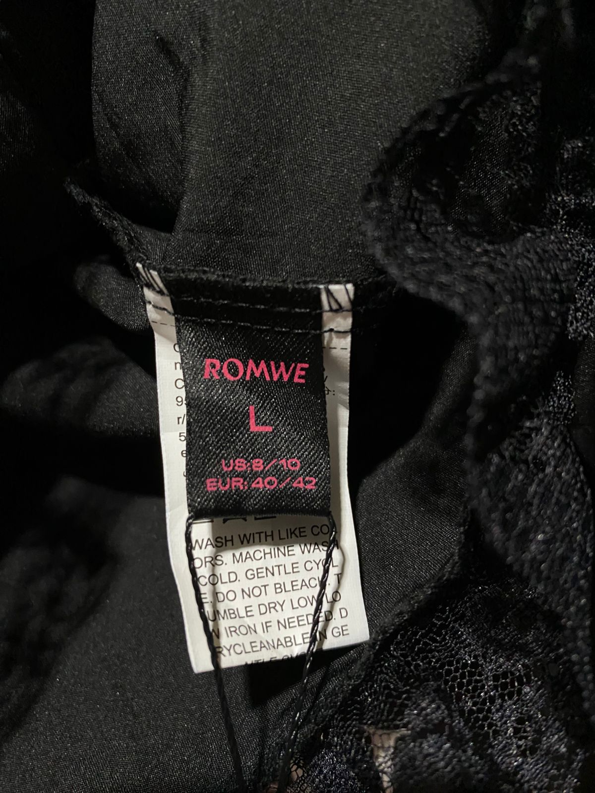 ROMWE |L| WAIST 30| B26| GOTHIC CHIC TIERED LACE MINI SKIRT