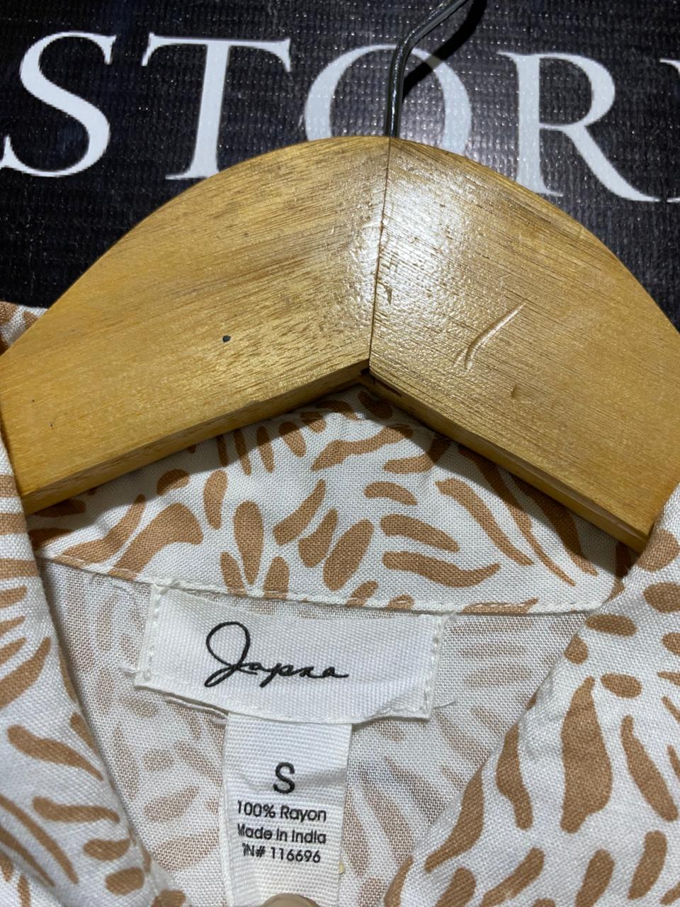 JOPRA |M| BUST 17| S| B26| JANA PRINTED BUTTON-DOWN MIDI SHIRT DRESS
