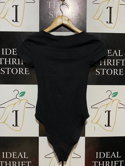 ANKO |XS| BUST 11| B26|  GLASSES BLACK SQUARE NECK ESSENTIAL BODYSUIT